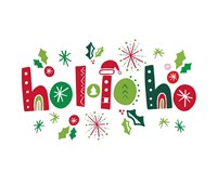 Festive Lettering - Ho Ho Ho Fine Art Print