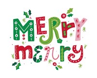 Festive Lettering - Merry Merry Fine Art Print