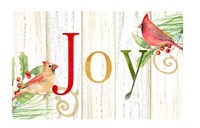 Joy Whitewash Wood sign Fine Art Print