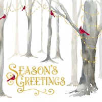Christmas Forest IV Seasons Greetings Fine Art Print