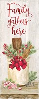 Christmas Kitchen panel I-Family Gathers Fine Art Print