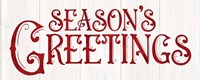 Vintage Christmas Signs panel II-Seasons Greetings Fine Art Print