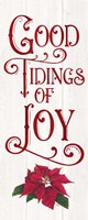 Vintage Christmas Signs panel IV-Tidings of Joy Fine Art Print