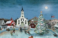 Christmas Scene-Moon Fine Art Print