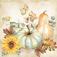 Watercolor Harvest Pumpkin II Fine Art Print