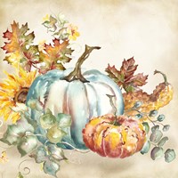 Watercolor Harvest Pumpkin III Fine Art Print