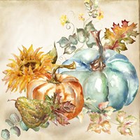 Watercolor Harvest Pumpkin IV Fine Art Print