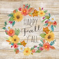 Happy Harvest III-Wreath Fine Art Print