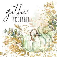 Ghost Pumpkin Harvest Sentiment II Framed Print