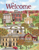 Harvest Village portrait Fine Art Print