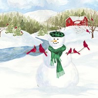 Snowman Christmas II Fine Art Print