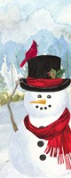 Snowman Christmas vertical II Fine Art Print