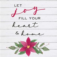 Cozy Christmas II Poinsettia Fine Art Print