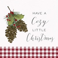 Cozy Christmas Gingham I Fine Art Print