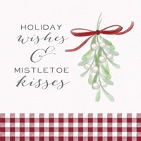 Cozy Christmas Gingham II Fine Art Print