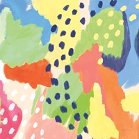 Bright Life I Blue Green Crop Fine Art Print