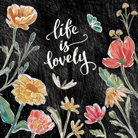 Boho Field IV Black Fine Art Print