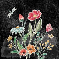 Boho Field III Black Fine Art Print