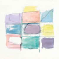 131 West 3rd Street Sq III on White Pastel Fine Art Print