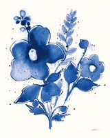 Independent Blooms Blue IV v2 Framed Print