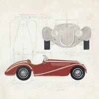 Roadster I Red Car Fine Art Print