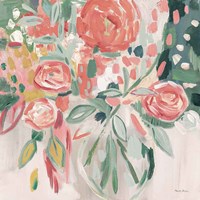Summer Pink Floral Modern Fine Art Print