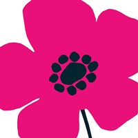 Pop Art Floral IV Hot Pink Fine Art Print