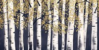 Fresh Forest Indigo Gold Fine Art Print