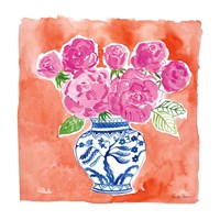 Chinoiserie Roses I Fine Art Print