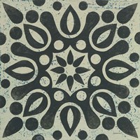 Black and White Tile IV Framed Print