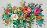Country Florals Neutral Fine Art Print