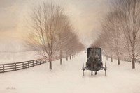 Snowy Amish Lane Fine Art Print