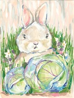 Bunny in the Cabbage Patch Fine Art Print