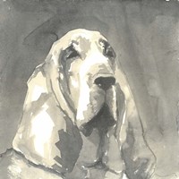 Sepia Modern Dog II Fine Art Print