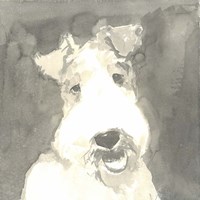 Sepia Modern Dog VI Fine Art Print