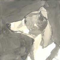 Sepia Modern Dog VII Fine Art Print