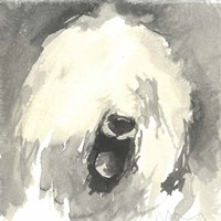 Sepia Modern Dog IX Fine Art Print
