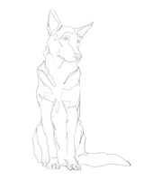 Dog Contour I Fine Art Print