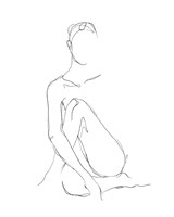 Nude Contour Sketch II Fine Art Print
