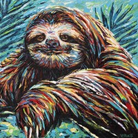 Painted Sloth I Fine Art Print