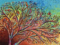 Sunrise Treetop Birds II Fine Art Print