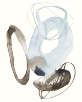 Blue & Umber Rounds I Fine Art Print