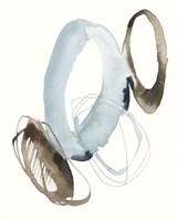 Blue & Umber Rounds II Fine Art Print