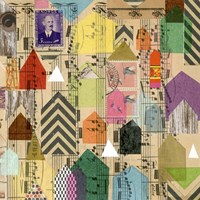 Stamped Houses II Fine Art Print