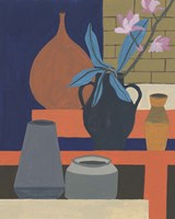 Vases on a Shelf I Framed Print