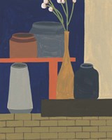 Vases on a Shelf II Fine Art Print