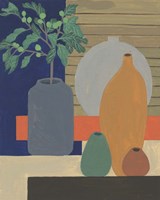 Vases on a Shelf III Framed Print