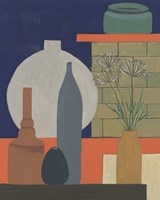 Vases on a Shelf IV Framed Print