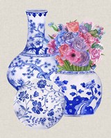 Delft Blue Vases II Framed Print