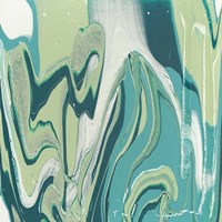 Flowing Teal III Fine Art Print